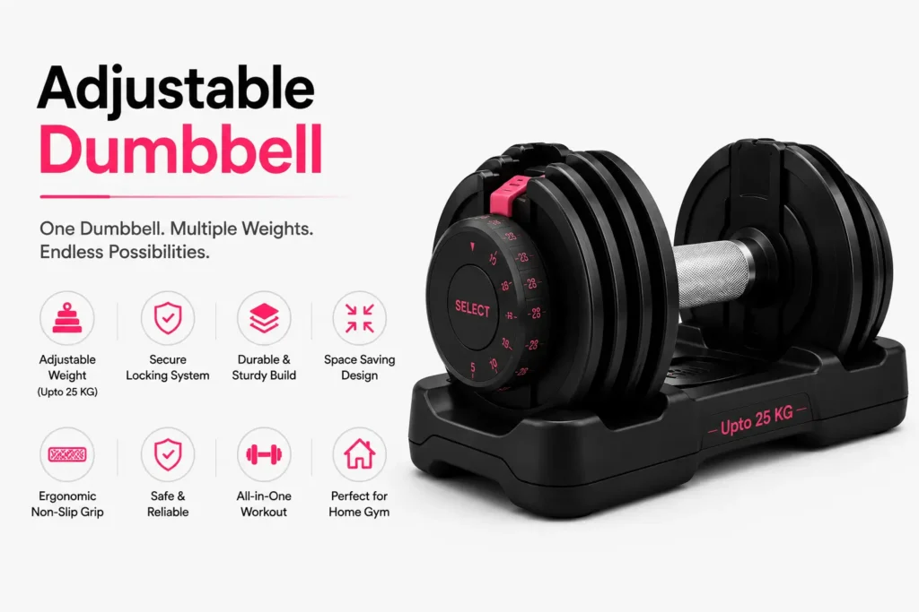 Adjustable Dumbbell The Durable and Space Saving Strength