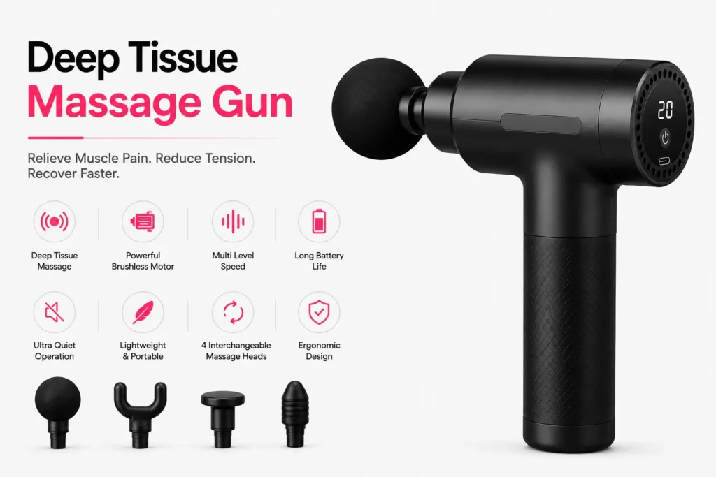 Deep Tissue Massage Gun for Quick Muscle Recovery