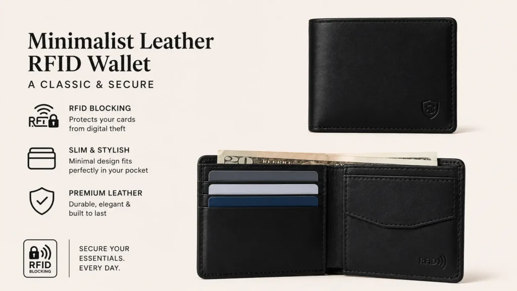 Minimalist Leather RFID Wallet A Classic & Secure