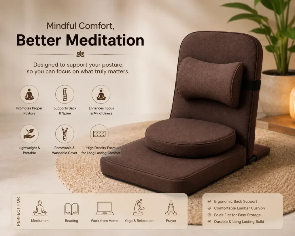 Orthopedic Meditation Chair with Back Support