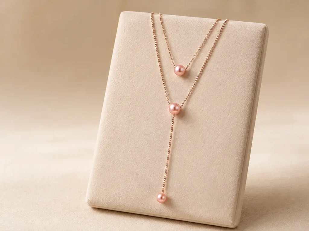 GIVA rose gold plated silver necklace for women.