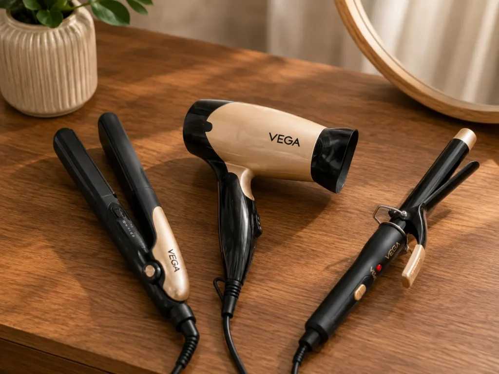 Multi functional hair straightener and styler set for women